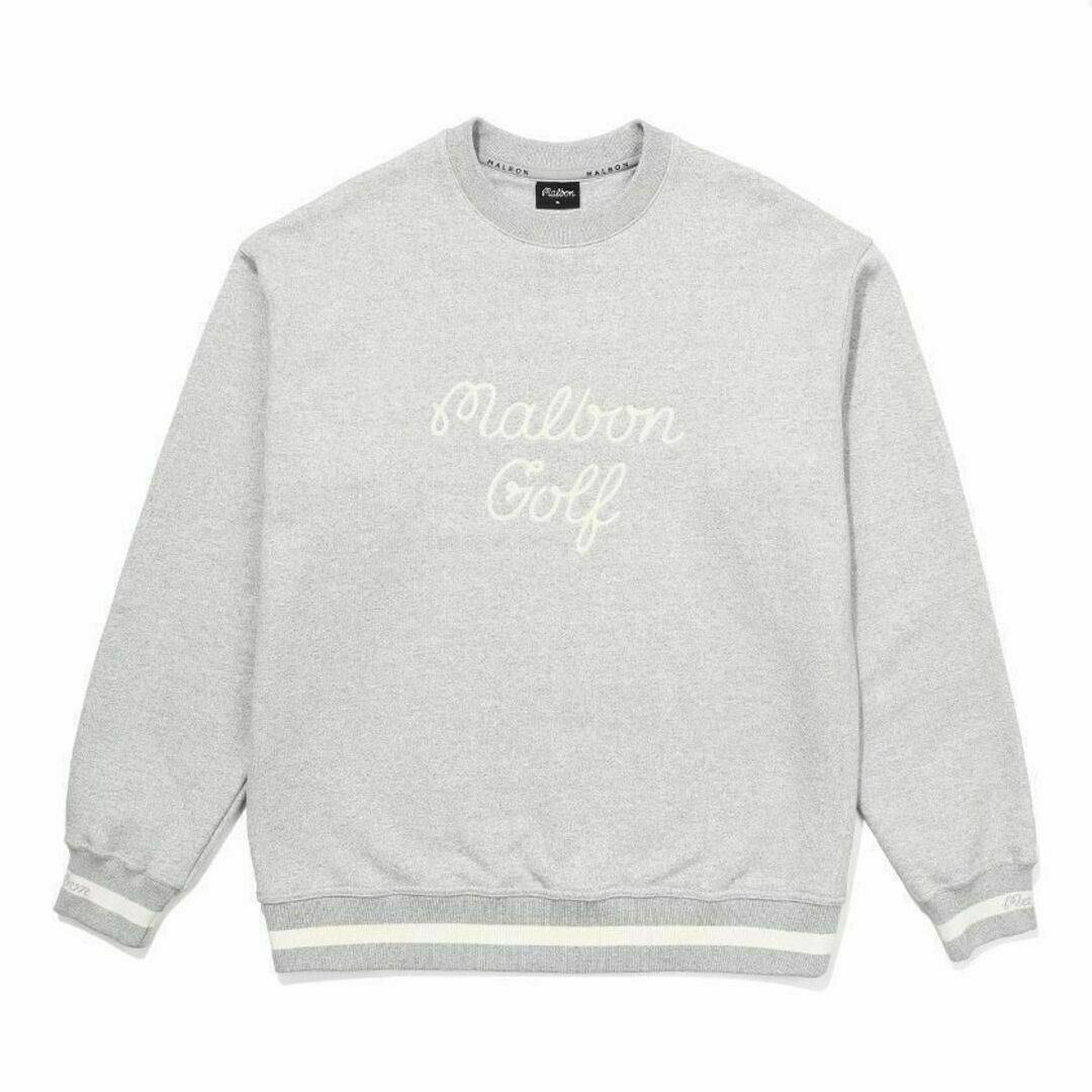 品切れグレー色ルボン ゴルフ トレーナー malbon オーバーサイズ 厚手 【M～XXL】