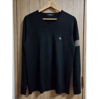 バーバリーブラックレーベル(BURBERRY BLACK LABEL)の最高傑作！カシミヤ×羊毛！希少サイズL！ニット！▼バーバリーブラックレーベル(ニット/セーター)