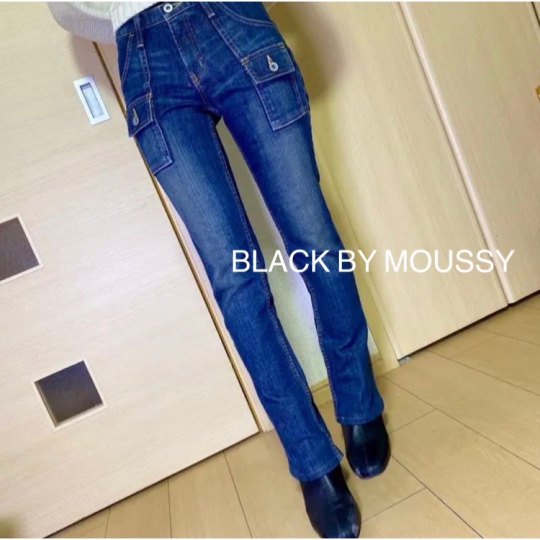 現品限り一斉値下げ！ BLACK BY MOUSSY フレアデニムパンツ SLY rienda