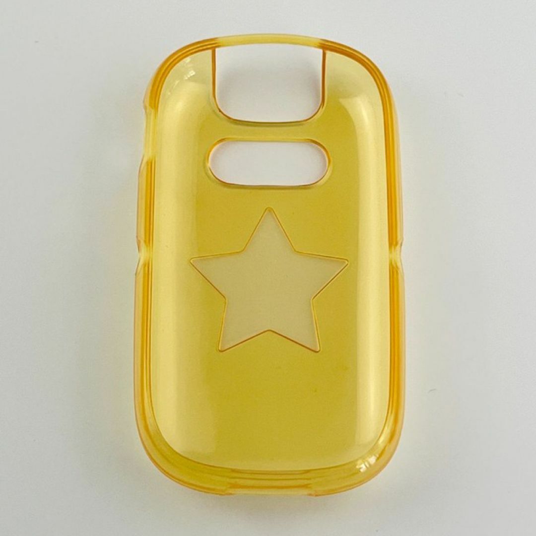 新品 ドコモ 子供 キッズ 携帯 ケース F-03j 黄色 ネックストラップ付き スマホ/家電/カメラのスマホアクセサリー(モバイルケース/カバー)の商品写真