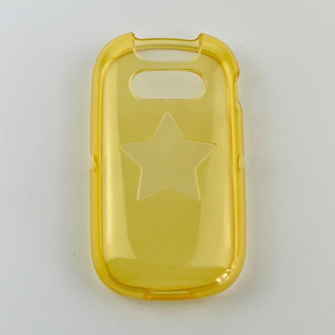 新品 ドコモ 子供 キッズ 携帯 ケース F-03j 黄色 ネックストラップ付き スマホ/家電/カメラのスマホアクセサリー(モバイルケース/カバー)の商品写真