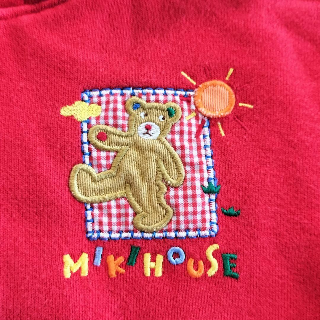 mikihouse　ミキハウス　レトロ　パーカー　赤　90cm