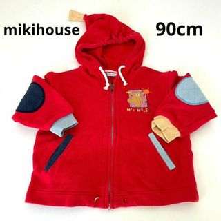 ミキハウス(mikihouse)のmikihouse　ミキハウス　レトロ　パーカー　赤　90cm(その他)