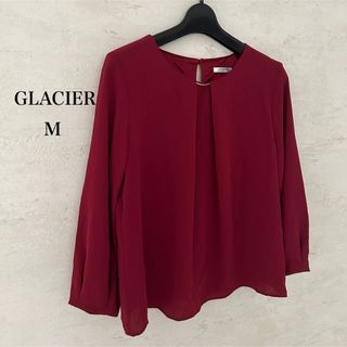 グラシア(GLACIER)のGLACIERグラシア✨七分袖ワインレッドブラウスM(シャツ/ブラウス(長袖/七分))