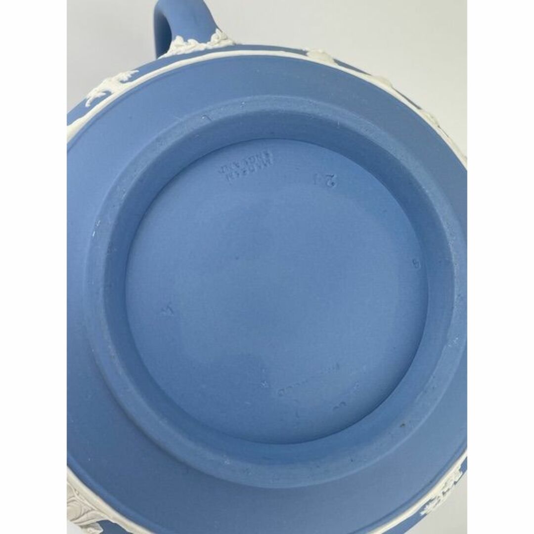 ウェッジウッド ジャスパー ウェアー ティーポット ライトブルー 青 Lサイズ インテリア/住まい/日用品のキッチン/食器(テーブル用品)の商品写真