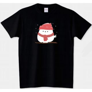 プリントスター(Printstar)のシマエナガ Tシャツ クリスマス サンタクロース 北海道 ロンT 鳥 パーカー(Tシャツ/カットソー(半袖/袖なし))