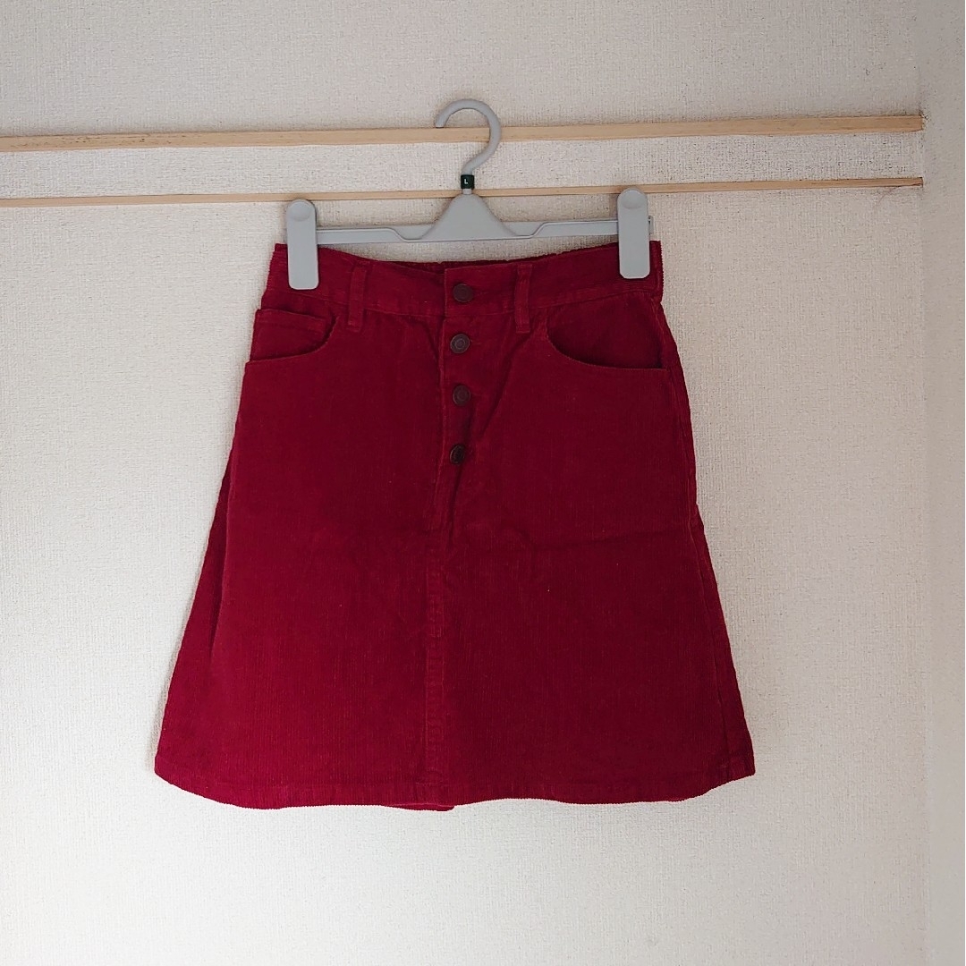 レディース 赤スカート コーデ BROWNYSTANDARD レッド レディースのスカート(ミニスカート)の商品写真