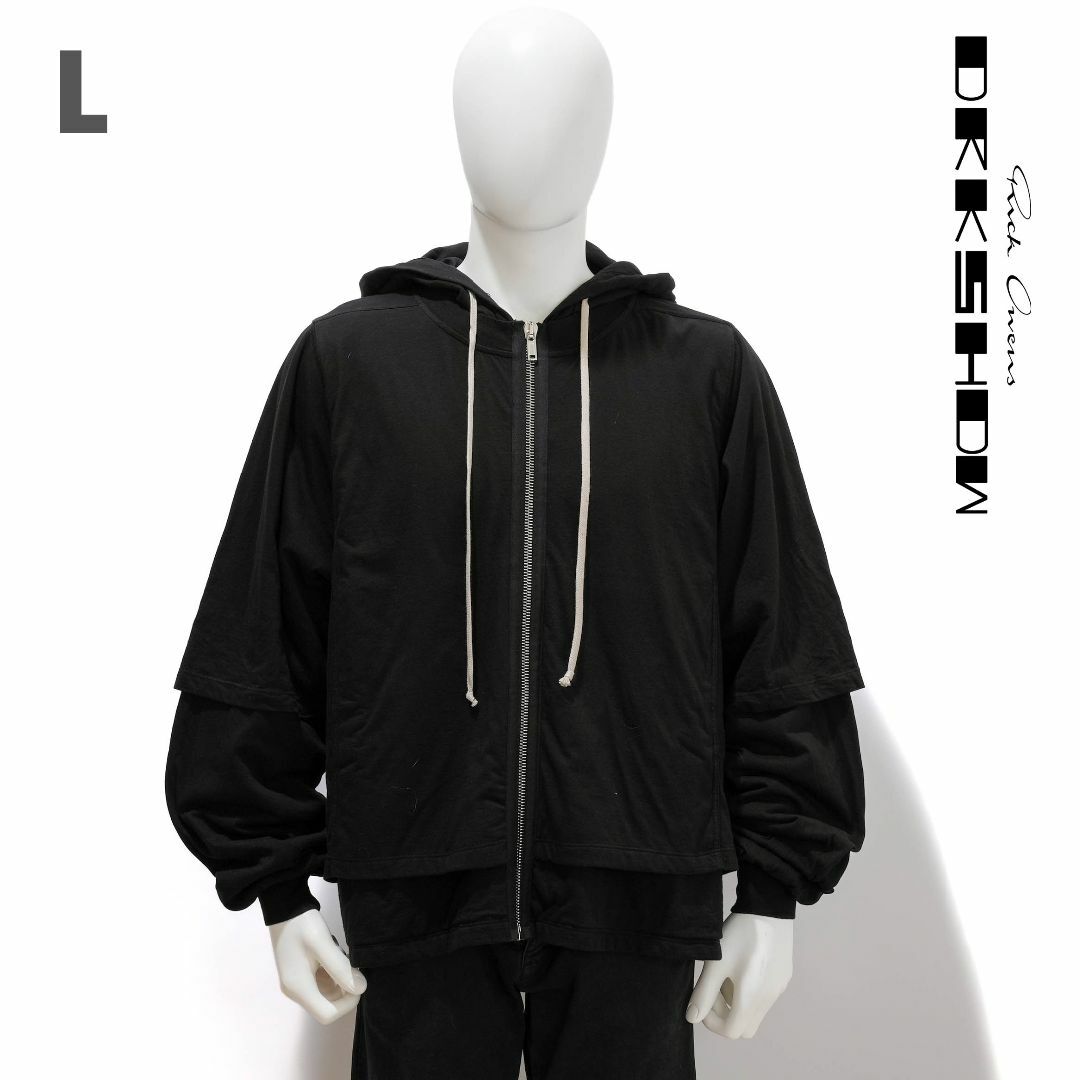 DRKSHDW(ダークシャドウ)の新品 RICK OWENS DRKSHDW ZIPPED HUSTLER L メンズのトップス(パーカー)の商品写真