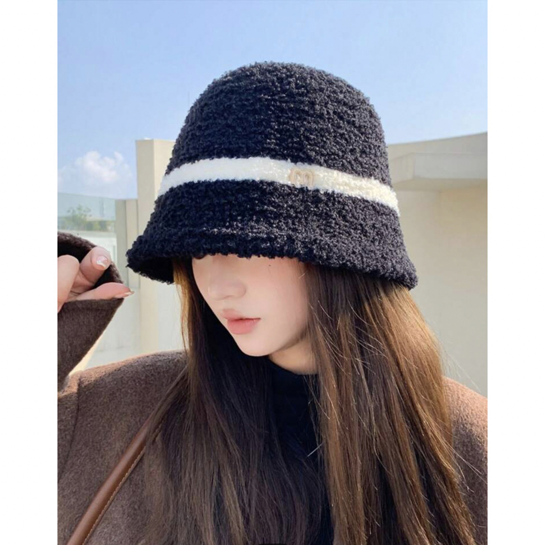 SHEIN - SHEIN バケットハット 韓国 ニット帽 ブラック黒の通販 SHEIN - SHEIN バケットハット 韓国 ニット帽 ブラック黒の通販