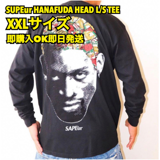 SUPEur HANAFUDA HEAD L/S TEE BLACK【XXL】(Tシャツ/カットソー(七分/長袖))