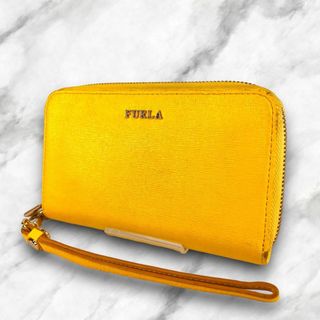 フルラ(Furla)の【人気】フルラ　長財布　ラウンドジップ　レザー　ゴールド金具　イエロー(財布)