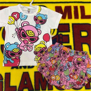 ヒステリックミニ(HYSTERIC MINI)の【専用】バルーンTee(90)＆かぼセット🎈🤍🩷(Tシャツ/カットソー)