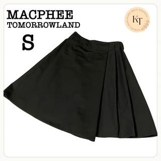 マカフィー(MACPHEE)のマカフィー　トゥモローランド　レディース　フレアスカート　プリーツ　黒　S(ひざ丈スカート)