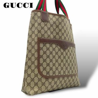 グッチ(Gucci)のGUCCI トートバッグ 肩掛け シェリーライン GGスプリーム PVC A4可(トートバッグ)