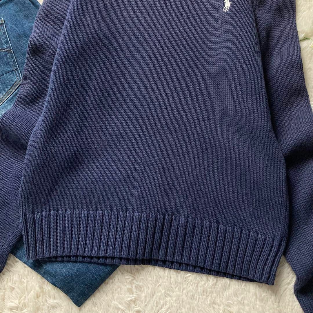 POLO RALPH LAUREN(ポロラルフローレン)のポロ ラルフローレン　ヴィンテージ　コットンニット　ポニー刺繍　ショルダーボタン レディースのトップス(ニット/セーター)の商品写真