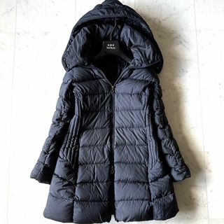 極美品＋タトラス TATRAS ポリテアマ ロングダウンコート 2 ネイビー 紺