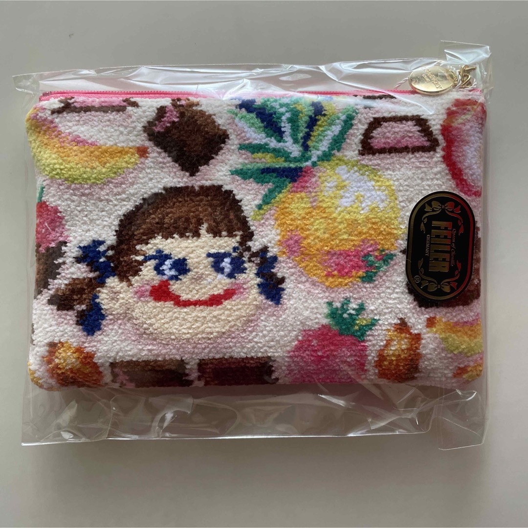 FEILER - SALE!新品!フェイラー ペコちゃん フラットポーチ FEILER - SALE!新品!フェイラー ペコちゃん フラットポーチ