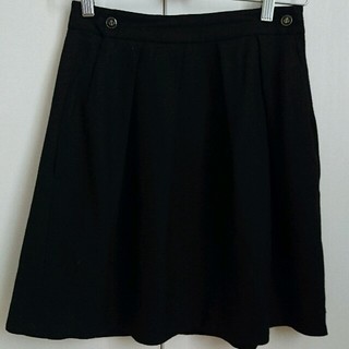 トゥモローランド(TOMORROWLAND)の美品MACPHEE☆スカート 黒 36(ひざ丈スカート)