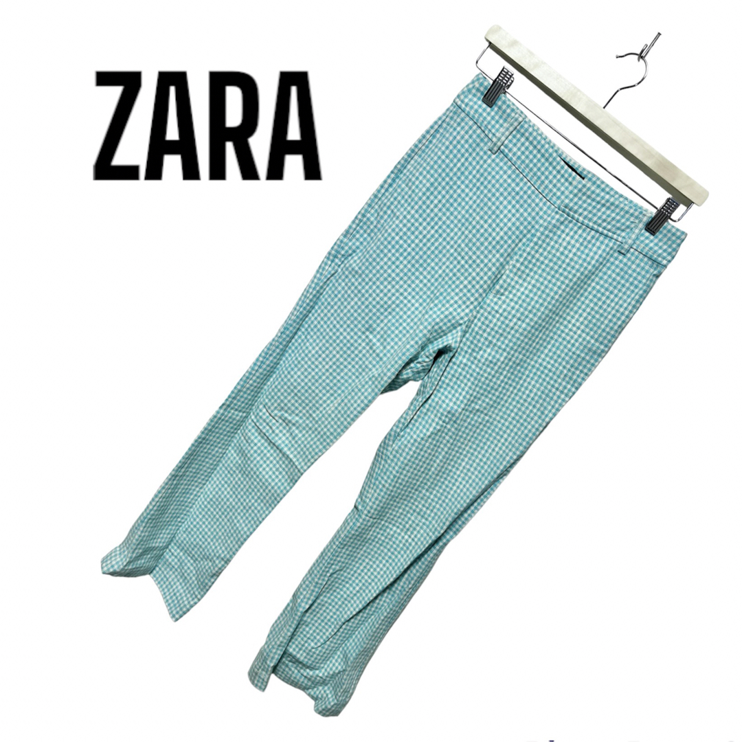 ZARA(ザラ)のZARA ギンガムチェックパンツ レディースのパンツ(カジュアルパンツ)の商品写真