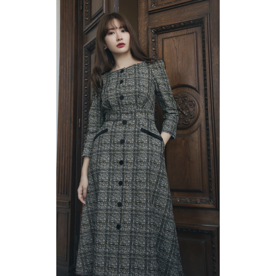 Her lip to(ハーリップトゥ)のherlipto/Classic Tweed Midi Dress レディースのワンピース(ひざ丈ワンピース)の商品写真