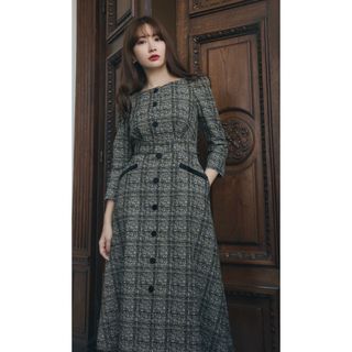 ハーリップトゥ(Her lip to)のherlipto/Classic Tweed Midi Dress(ひざ丈ワンピース)