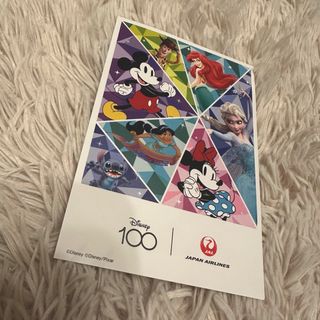 ディズニー(Disney)のJAL ディズニー100周年 搭乗特典ハガキ(キャラクターグッズ)