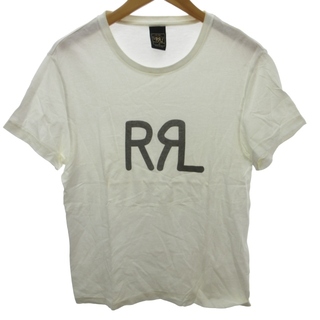 ダブルアールエル(RRL)のダブルアールエル RRL ロゴTシャツ カットソー 半袖 白 S STK(Tシャツ/カットソー(半袖/袖なし))