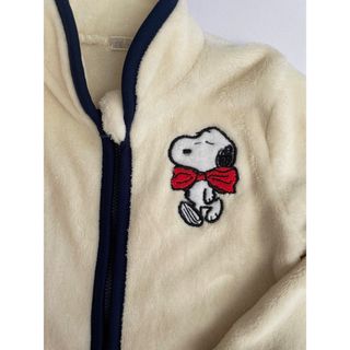 スヌーピー(SNOOPY)のスヌーピー　フリース　アウター　100 ホワイト(ジャケット/上着)