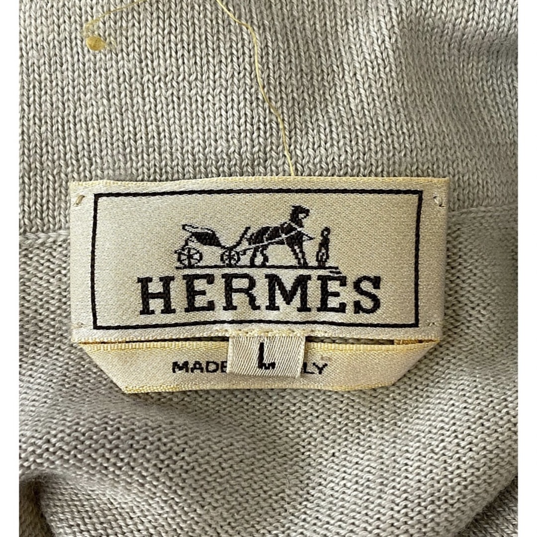 Hermes(エルメス)のエルメス ニット セリエボタンサイドレザーハイネックニット メンズのトップス(ニット/セーター)の商品写真