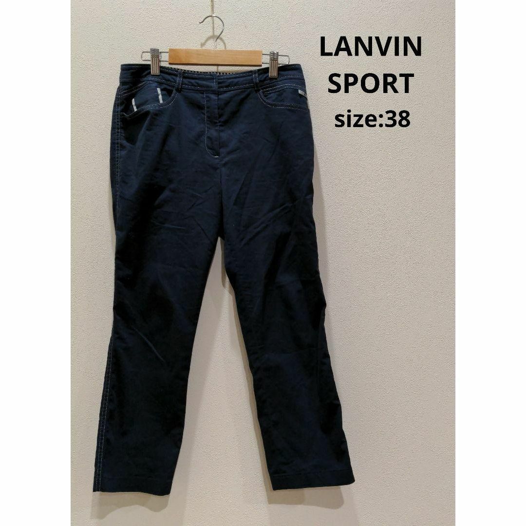LANVIN(ランバン)のLANVIN SPORT ゴルフパンツ レディース ネイビー 38 春夏 スポーツ/アウトドアのゴルフ(ウエア)の商品写真