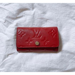 ルイヴィトン(LOUIS VUITTON)のルイヴィトン 6連キーケース ミュルティクレ6 レッド スカーレット モノグラム(キーケース)