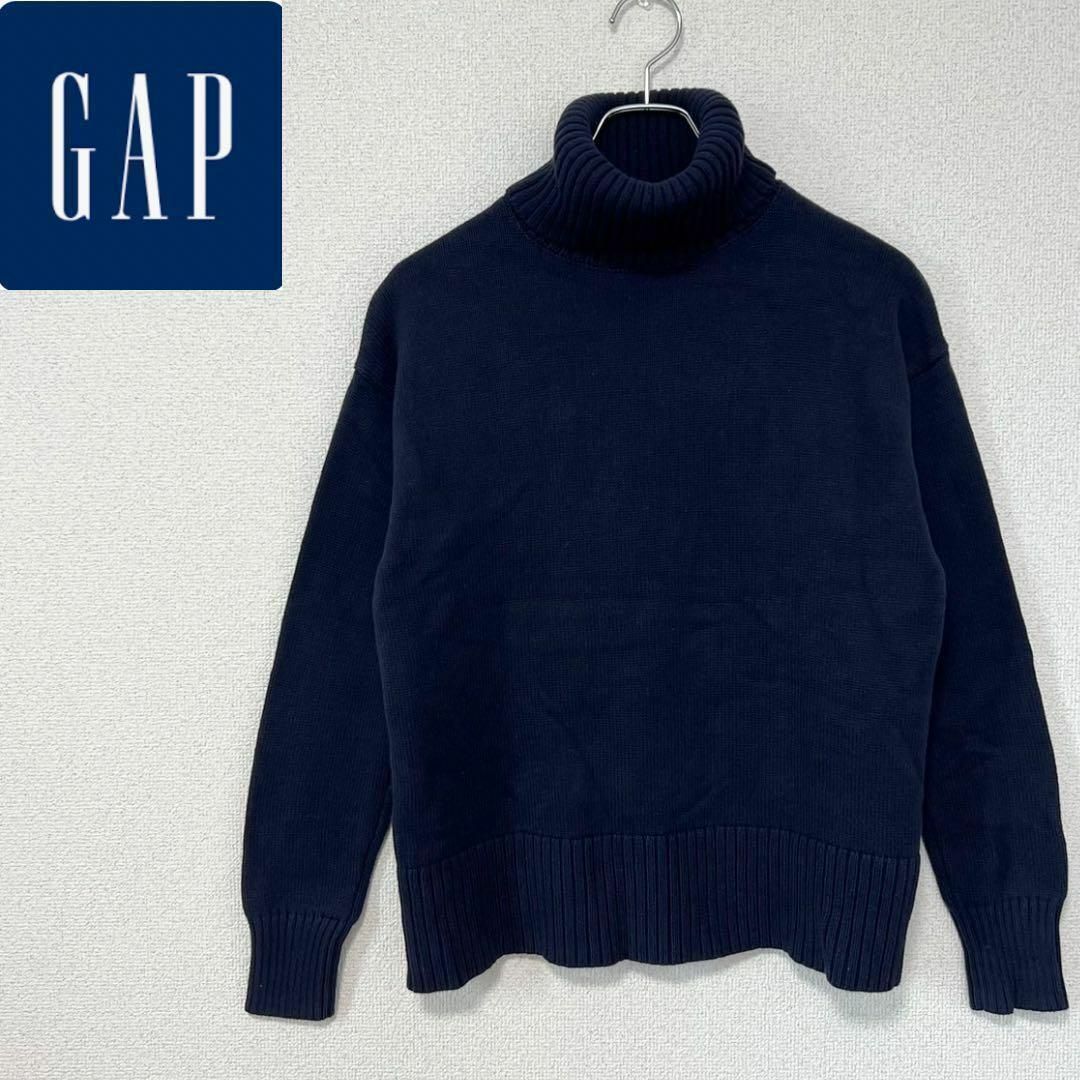 GAP(ギャップ)の【GAP】タートルセーター　ネイビー　紺　ニット　セーター　レディース レディースのトップス(ニット/セーター)の商品写真