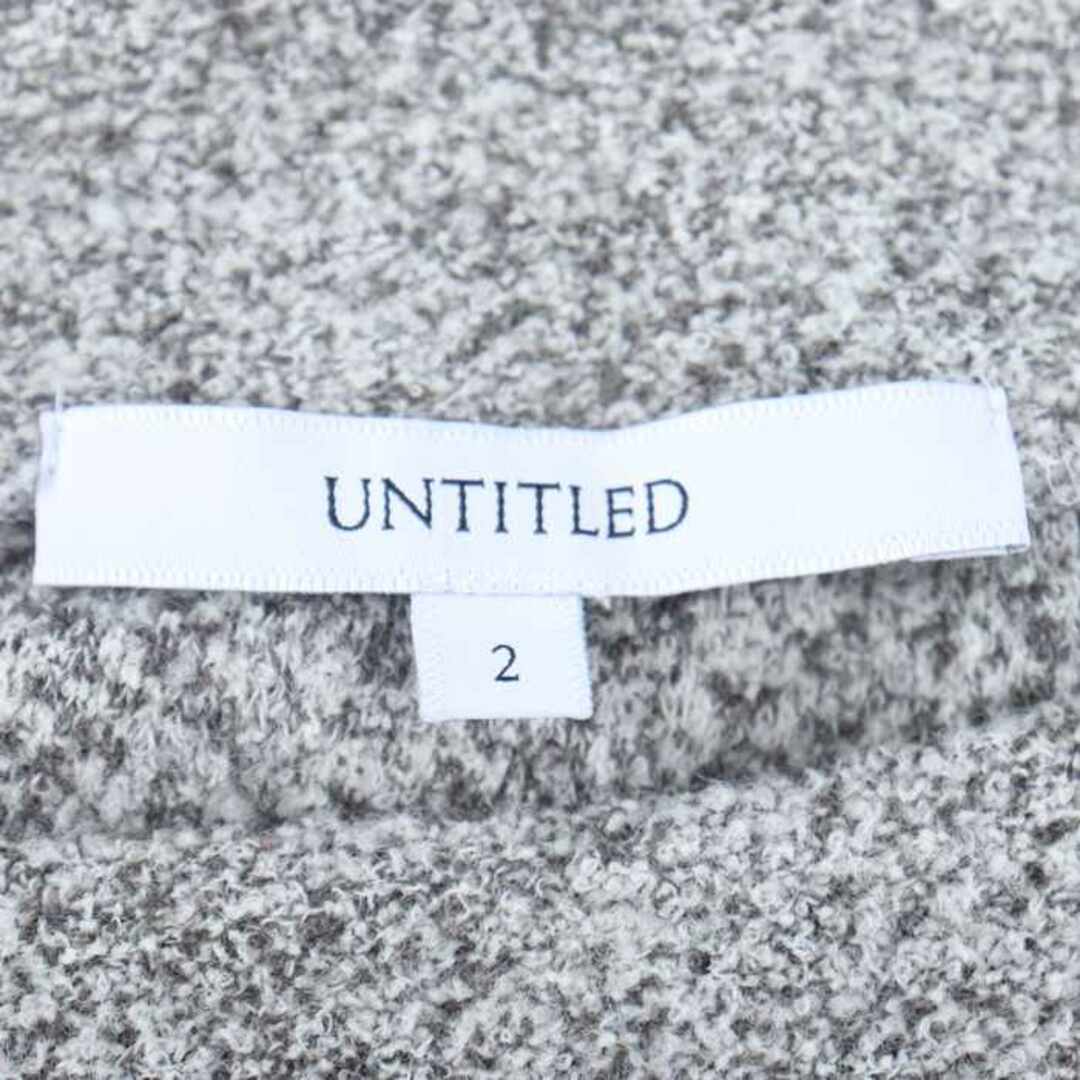 UNTITLED(アンタイトル)のアンタイトル ニット セーター 7分袖 ウール混 トップス 日本製 レディース Mサイズ グレー UNTITLED レディースのトップス(ニット/セーター)の商品写真