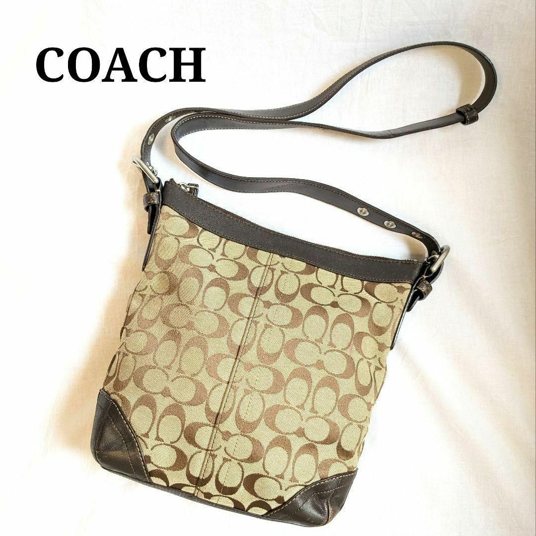 COACH(コーチ)のルル様専用コーチ  ショルダーバッグ レザー ベージュ 茶  レディース レディースのバッグ(ショルダーバッグ)の商品写真