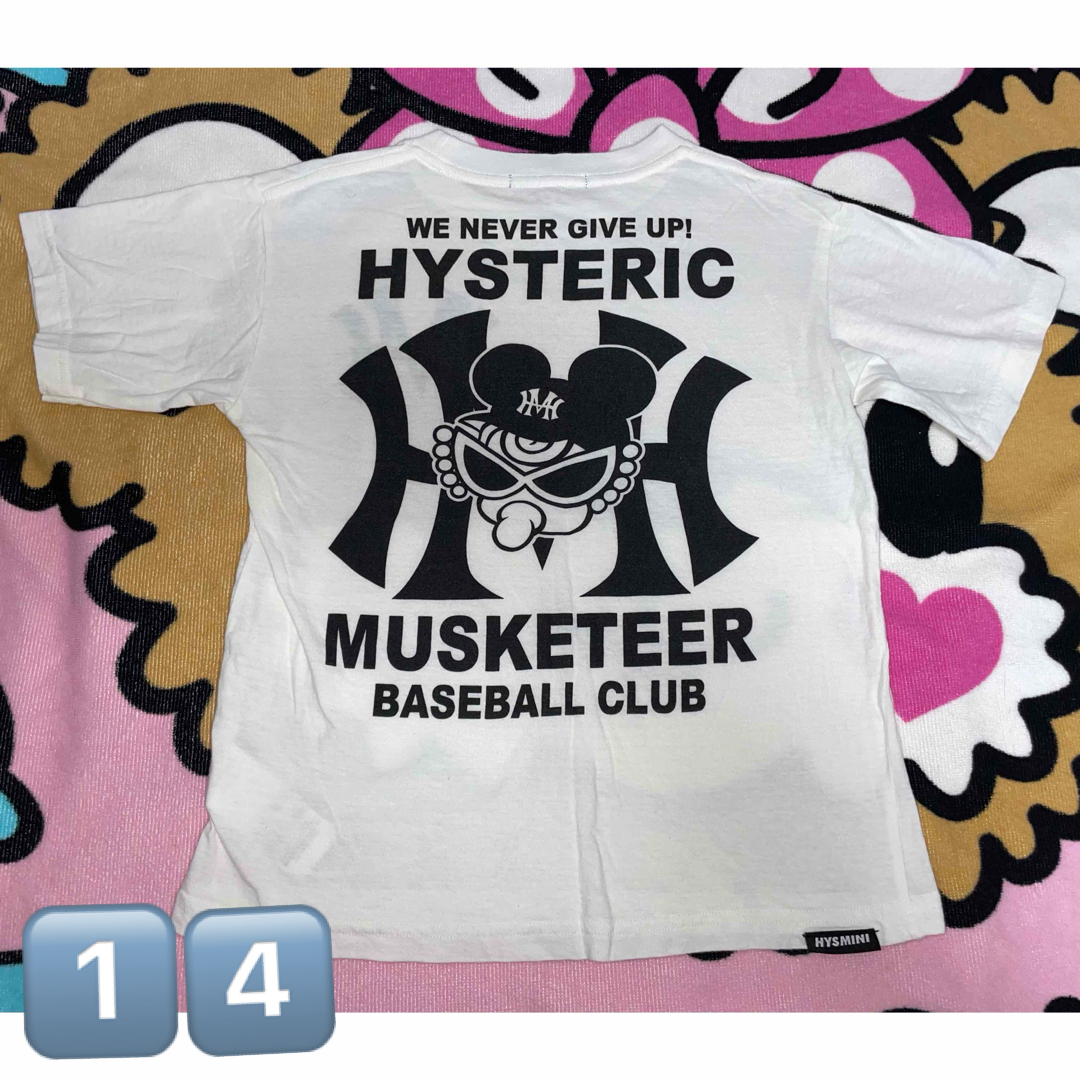 HYSTERIC MINI(ヒステリックミニ)の14.120cm ベースボールTシャツ キッズ/ベビー/マタニティのキッズ服女の子用(90cm~)(Tシャツ/カットソー)の商品写真