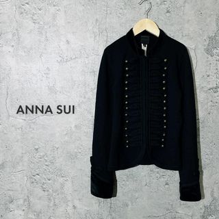 アナスイ(ANNA SUI)の【レディース ✿】ANNA SUI アナスイ カーディガン ウール 黒 S(カーディガン)