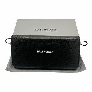 バレンシアガ(Balenciaga)の⭐️良品⭐️ バレンシアガ エブリデイ レザー ロゴ 長財布 ブラック(長財布)