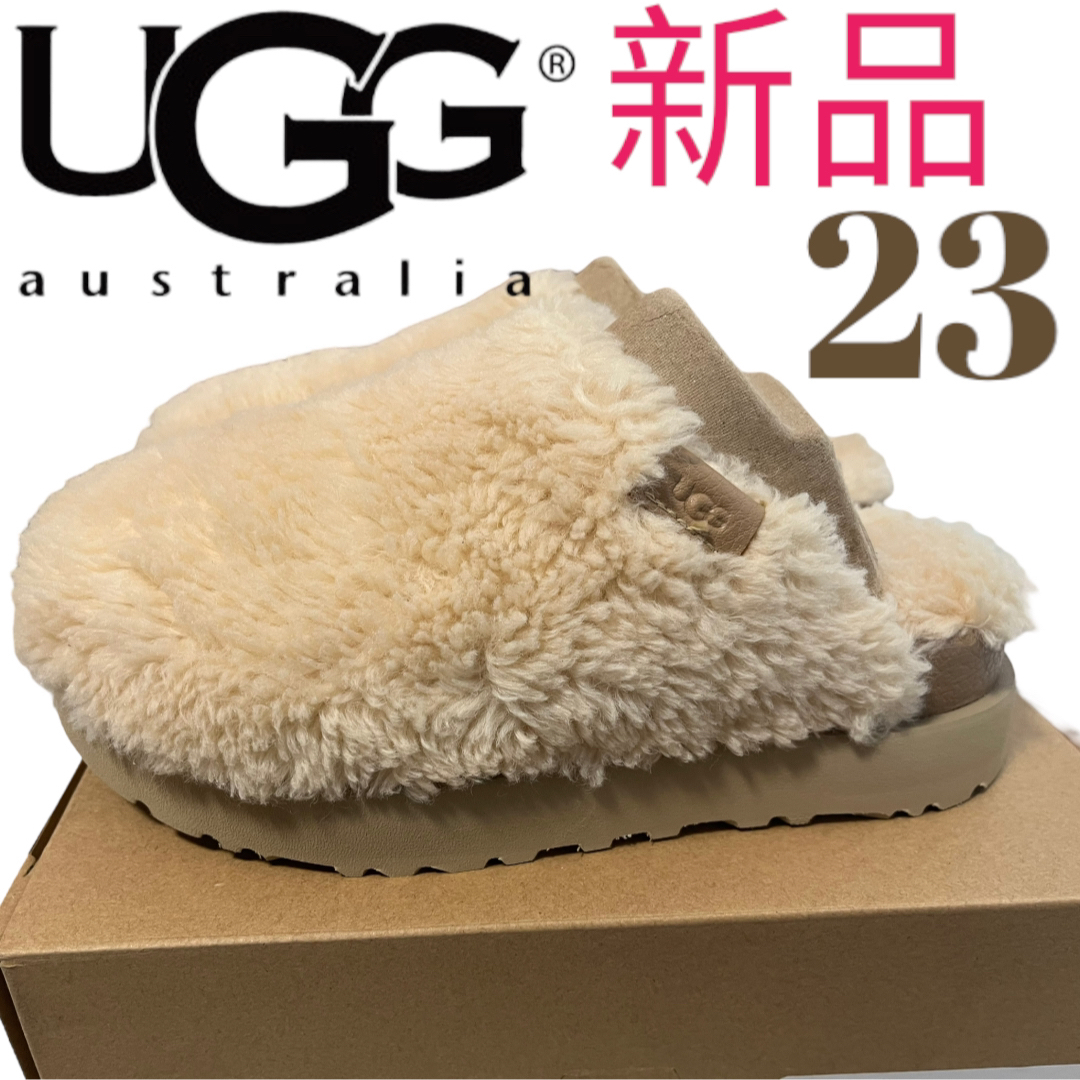 UGG AUSTRALIA(アグオーストラリア)の新品　UGG  アグ　 ムートンサンダル　ファズシュガースライド レディースの靴/シューズ(サンダル)の商品写真