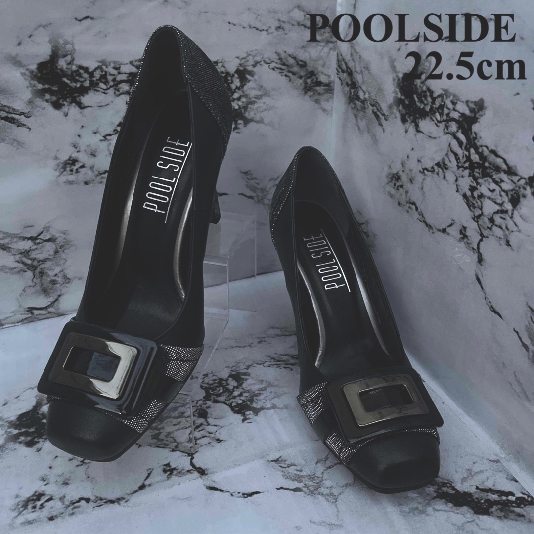 POOL SIDE - 【美品】プールサイド POOLSIDE パンプス 22.5cm ブラック