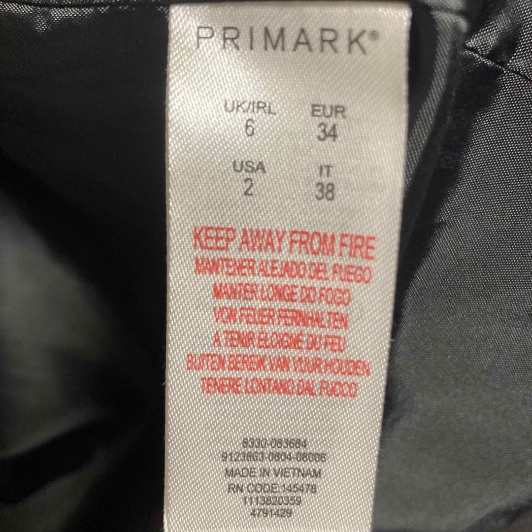 PRIMARK(プライマーク)のPRIMARK テーラードジャケット ブラック 黒 七分袖 レディースのジャケット/アウター(テーラードジャケット)の商品写真