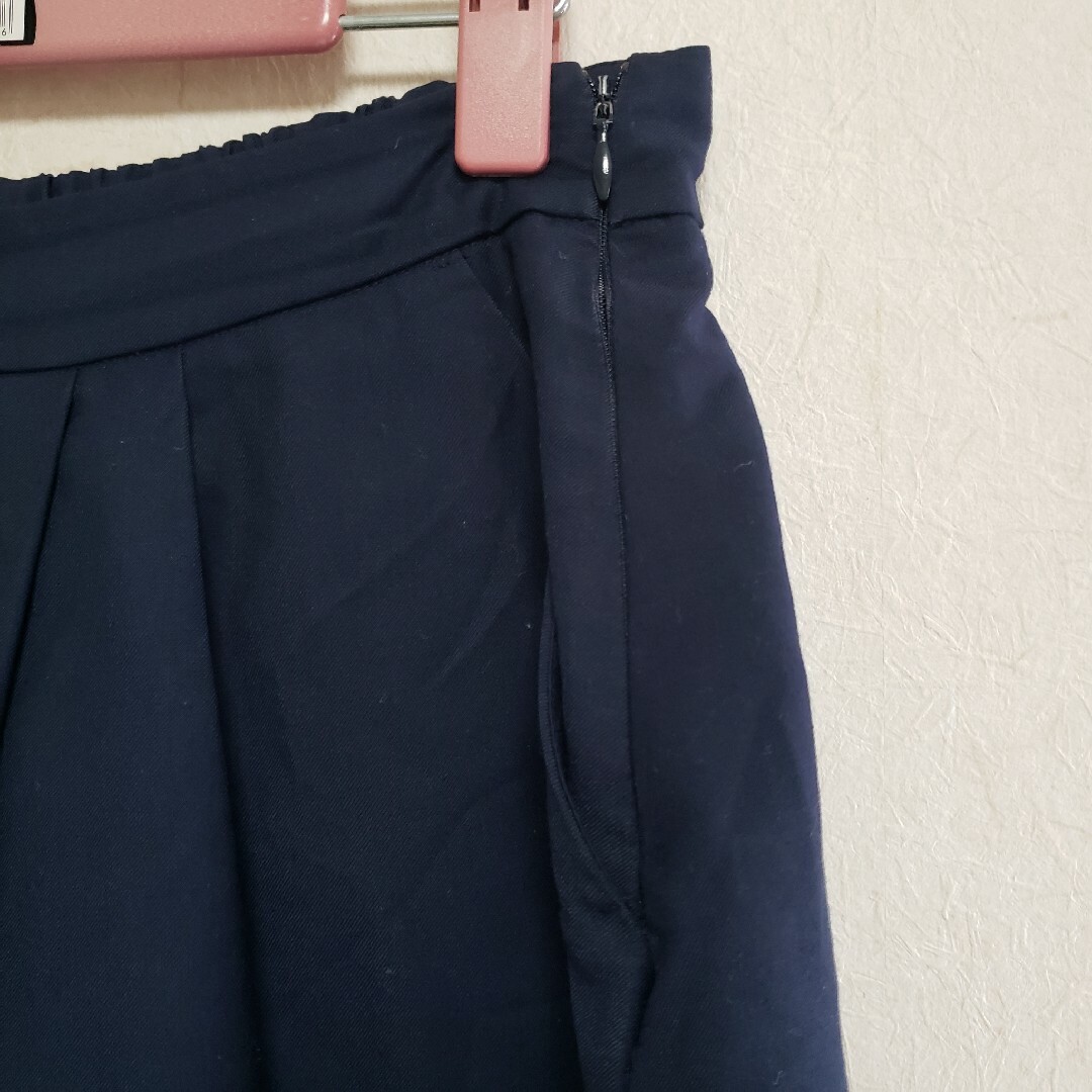 Techichi(テチチ)のテチチテラス ガウチョパンツ ワイドパンツ　キュロットスカート　紺色 シンプル レディースのパンツ(キュロット)の商品写真