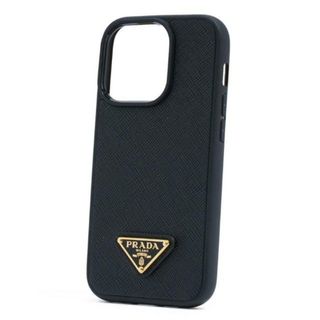 プラダ(PRADA)のPRADA(プラダ) 1ZH163 サフィアーノレザー iPhone 14 Pro用カバー Black(iPhoneケース)