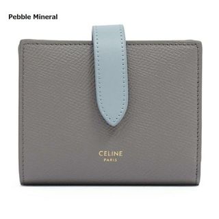 セリーヌ(celine)のCELINE 10H263BRU SMALL STRAP WALLET 折財布 Pebble Mineral(財布)