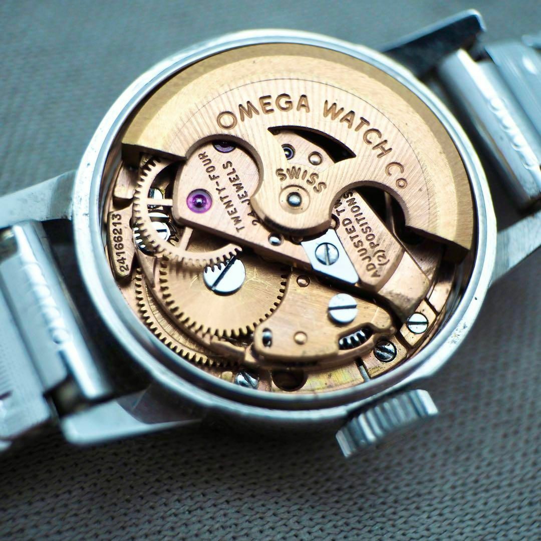 【良品 可動品】オメガ  手巻き 腕時計 希少カットガラス 機械式 正規品
