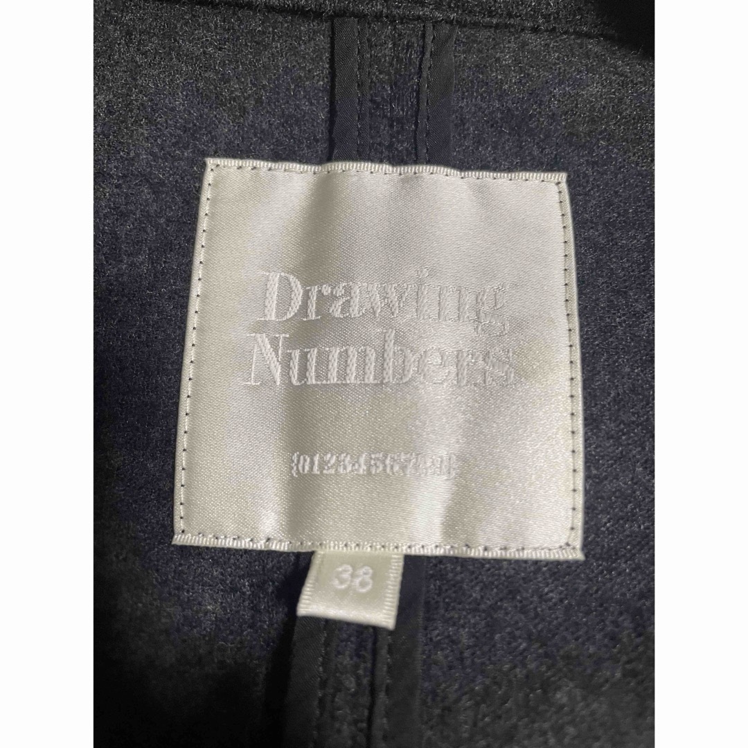 【美品】Drawing Numbers ノーカラー　ガウンコート　ドレスコート  レディースのジャケット/アウター(ガウンコート)の商品写真