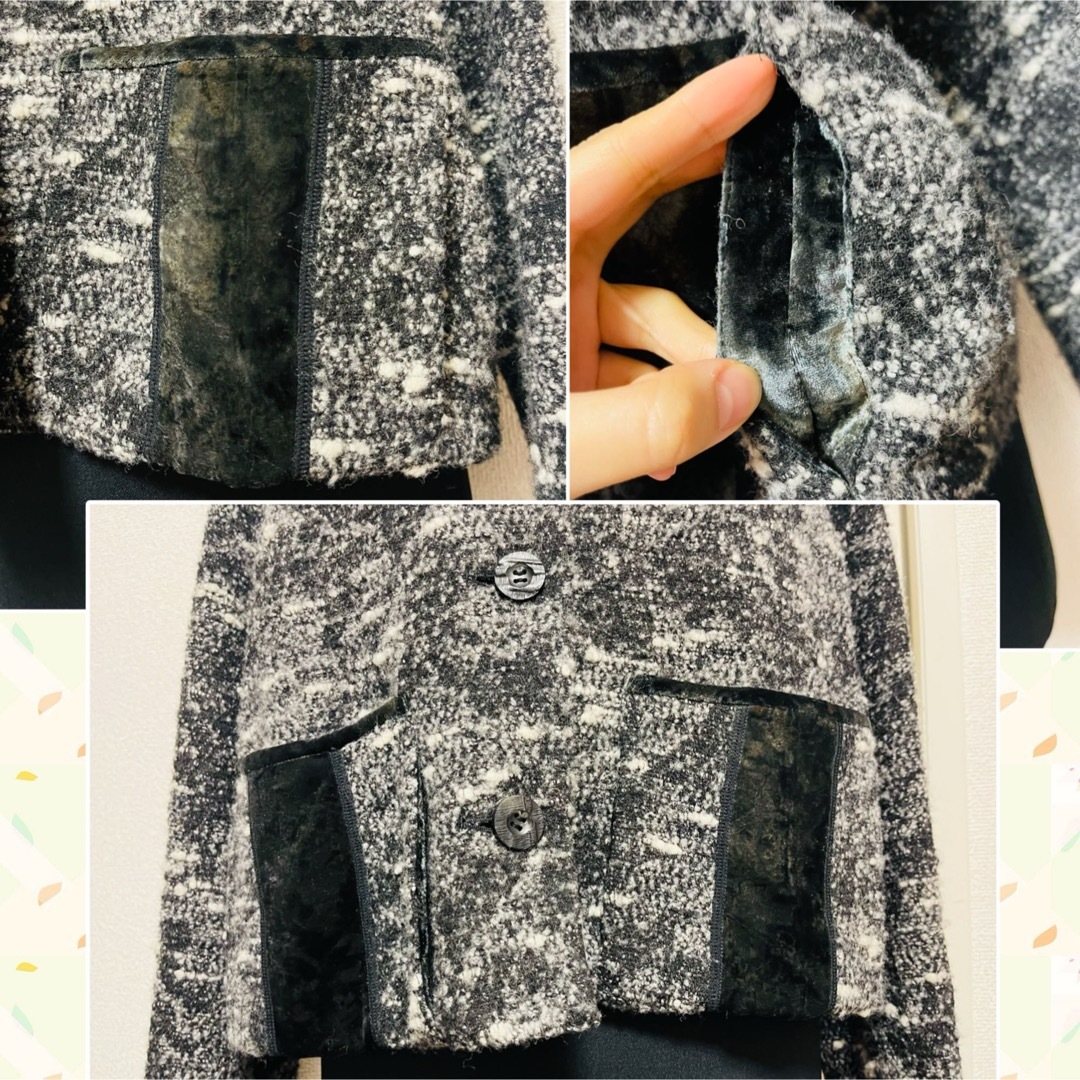 美品　ほぼ未使用　エイココンドー　EIKO KONDO ジャケット　黒　ベロア レディースのジャケット/アウター(その他)の商品写真