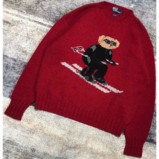 ポロラルフローレン(POLO RALPH LAUREN)の可愛すぎるスキーベア 稀少L 90's ラルフローレン ポロベア ニットセーター(ニット/セーター)