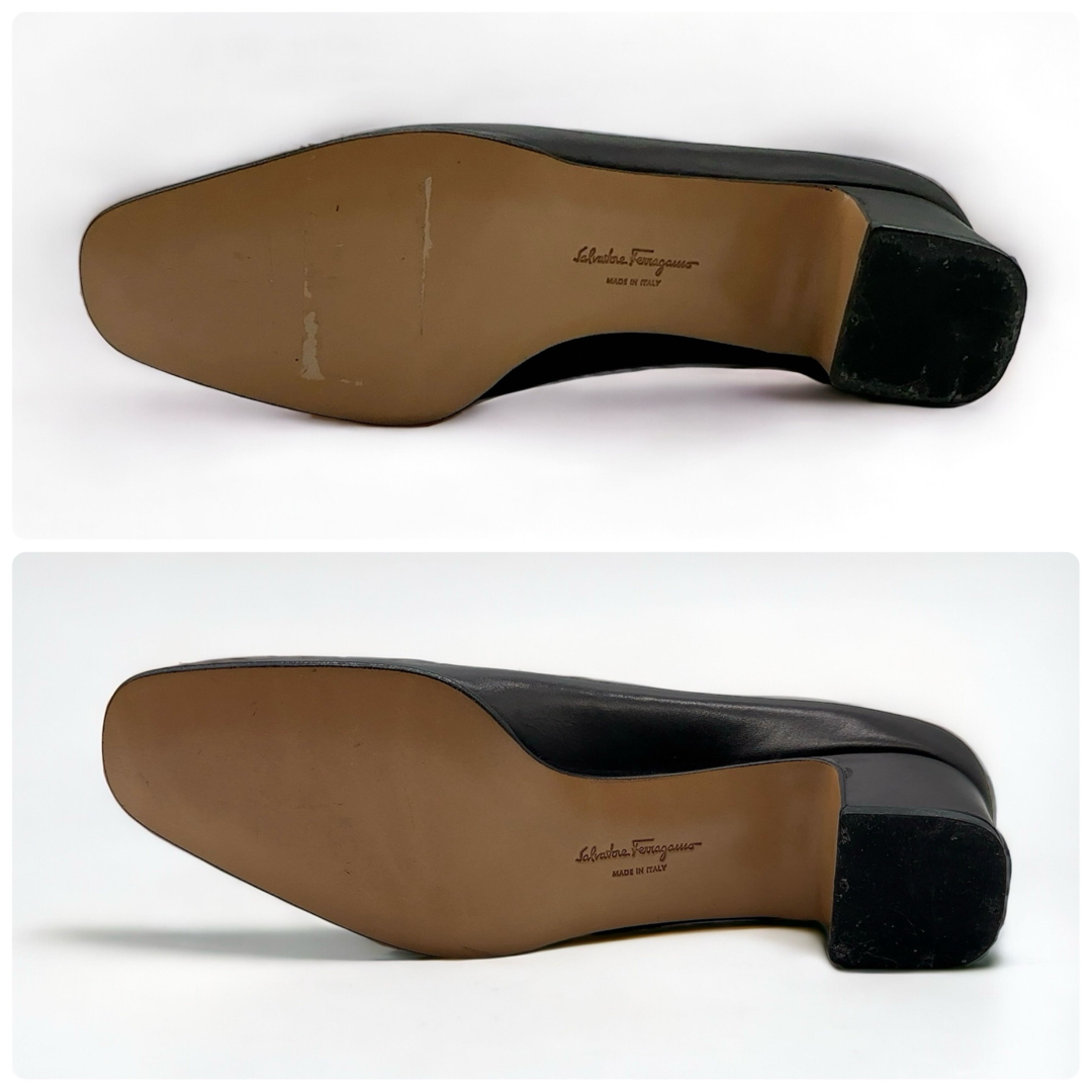 Salvatore Ferragamo(サルヴァトーレフェラガモ)の極美品 フェラガモ パンプス スクエアトゥ BERNA レディースの靴/シューズ(ハイヒール/パンプス)の商品写真