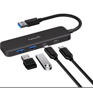 NEWQ USB ハブ type-a／USB-C3.0と2* USB-A3.0(PC周辺機器)