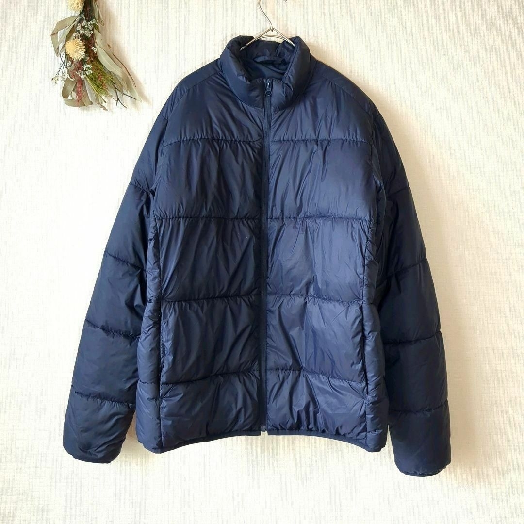 ミスターマックス メンズ エコダウンジャケット【L】シンプル 軽量 紺 メンズのジャケット/アウター(ダウンジャケット)の商品写真